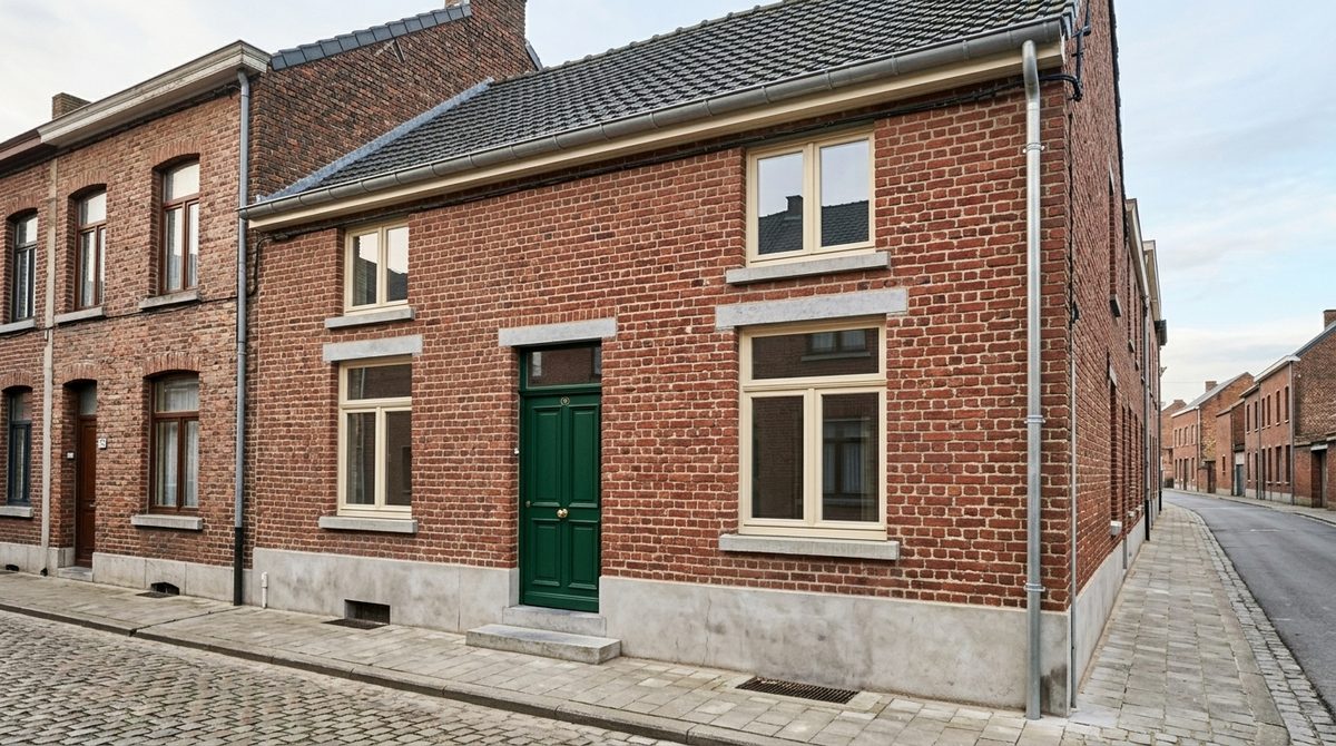 La même maison de rangée belge entièrement rénovée (illustration)